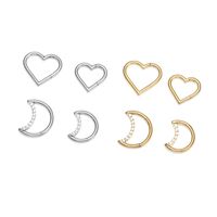 Streetwear Moon Heart Shape Stainless Steel Nose Ring main image 3