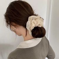 Casual Simple Style Solid Color Cloth Handmade Pleated Hair Tie main image 4