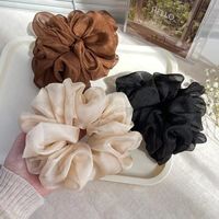 Casual Simple Style Solid Color Cloth Handmade Pleated Hair Tie main image 5
