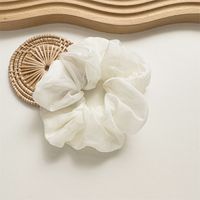 Casual Simple Style Solid Color Cloth Handmade Pleated Hair Tie sku image 1