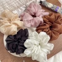 Lässig Einfacher Stil Einfarbig Tuch Handgemacht Falten Haargummi main image 1