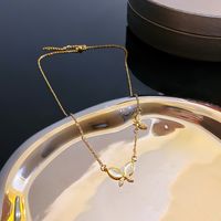 Simple Style Round Titanium Steel Copper Inlay Zircon Pendant Necklace sku image 7
