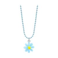 Cute Sweet Pastoral Flower Arylic Girl's Rings Necklace sku image 8
