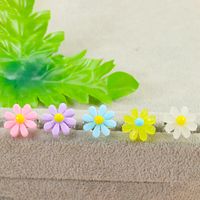 Cute Sweet Pastoral Flower Arylic Girl's Rings Necklace main image 4