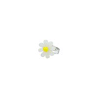 Cute Sweet Pastoral Flower Arylic Girl's Rings Necklace sku image 1