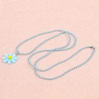 Cute Sweet Pastoral Flower Arylic Girl's Rings Necklace main image 3