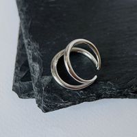 Pendeln Sie Einfarbig Titan Stahl 18k Vergoldeter Offener Ring In Loser Schüttung sku image 1
