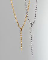Simple Style Solid Color Titanium Steel Plating Long Necklace main image 5