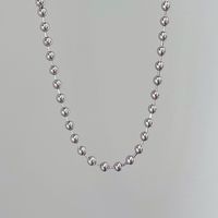 Simple Style Solid Color Titanium Steel Plating Long Necklace sku image 1
