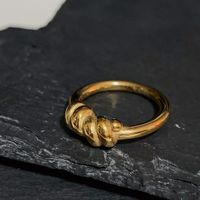 Solide Farbe Titan Stahl 18k Vergoldete Ringe In Loser Schüttung sku image 4