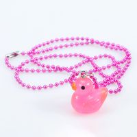 Cute Duck Plastic Resin Children Unisex Rings Necklace main image 5