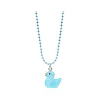 Cute Duck Plastic Resin Children Unisex Rings Necklace sku image 12