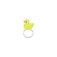 Cute Duck Plastic Resin Children Unisex Rings Necklace sku image 2