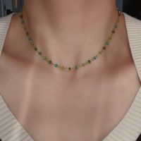 Elegant Lady Geometric Artificial Crystal Titanium Steel Plating Necklace main image 1