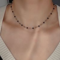 Elegant Lady Geometric Artificial Crystal Titanium Steel Plating Necklace sku image 2