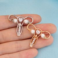 Casual Streetwear Heart Shape Alloy Plating Inlay Artificial Pearls Zircon Women's Brooches main image 1