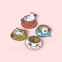 Cute Cat Alloy Enamel Unisex Brooches main image 6