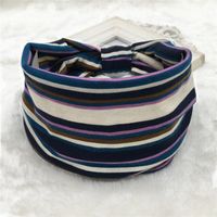Casual Simple Style Sports Geometric Color Block Plaid Cloth Hair Band sku image 7