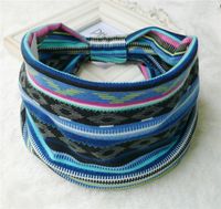 Casual Simple Style Sports Geometric Color Block Plaid Cloth Hair Band sku image 23