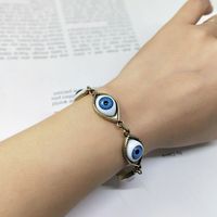 Casual Cool Style Devil's Eye Alloy Plating Inlay Resin Women's Bracelets main image 4