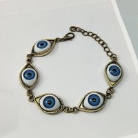 Casual Cool Style Devil's Eye Alloy Plating Inlay Resin Women's Bracelets main image 2