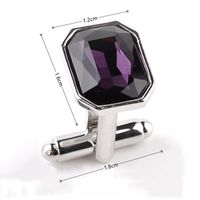 Suit Shirt Cufflinks Glass Drill Cufflink main image 2