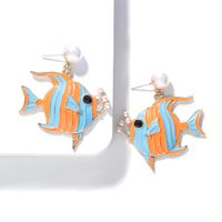 Simple And Stylish Alloy Drop Oil Pearl Fish sku image 3
