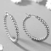 1 Pair Simple Style Circle Polishing Titanium Steel Earrings main image 3