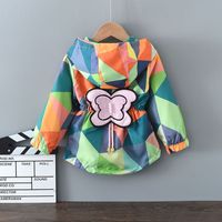 Casual Butterfly Zipper Polyester Girls Outerwear sku image 2