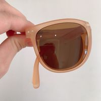 Estilo Simple Color Sólido Ordenador Personal Cuadrado Fotograma Completo Gafas De Sol Mujer sku image 3