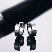 1 Pair Simple Style Commute Round Stainless Steel Hoop Earrings main image 6