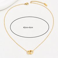 201 Stainless Steel 18K Gold Plated Simple Style Plating Inlay Letter Square Heart Shape Shell Necklace sku image 2