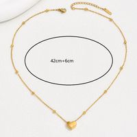 201 Stainless Steel 18K Gold Plated Simple Style Plating Inlay Letter Square Heart Shape Shell Necklace sku image 3