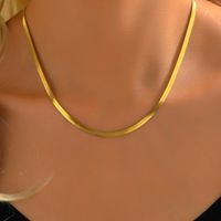 201 Edelstahl 18 Karat Vergoldet Einfacher Stil Überzug Inlay Brief Quadrat Herzform Hülse Halskette main image 7