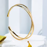 Simple Style Geometric Alloy Plating Gold Plated Silver Plated Women's Cuff Bracelets sku image 1