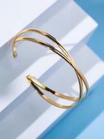 Simple Style Geometric Alloy Plating Gold Plated Silver Plated Women's Cuff Bracelets main image 4