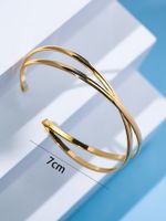 Simple Style Geometric Alloy Plating Gold Plated Silver Plated Women's Cuff Bracelets main image 2