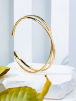 Simple Style Geometric Alloy Plating Gold Plated Silver Plated Women's Cuff Bracelets main image 1