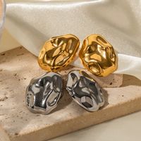 1 Pair Casual Simple Style Irregular Plating Stainless Steel 18k Gold Plated Earrings main image 4