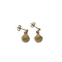 1 Pair Beach Simple Style Starfish Shell Plating Titanium Steel 14k Gold Plated Drop Earrings main image 4