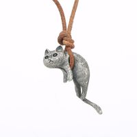 Lindo Retro Gato Cobre Collar Colgante main image 3