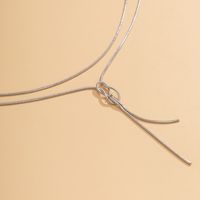 Sexy Simple Style Knot Copper Plating Layered Necklaces main image 4
