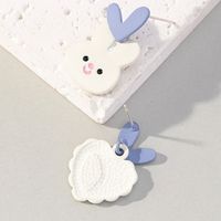Cute Rabbit Heart Shape Carrot Alloy Spray Paint Women's Drop Earrings main image 4