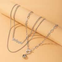 Simple Style Classic Style Streetwear Letter Alloy Women's Layered Necklaces main image 1