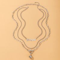 Simple Style Classic Style Streetwear Letter Alloy Women's Layered Necklaces main image 2