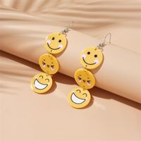 Cartoon Style Smiley Face Emoji Face Arylic Women's Drop Earrings sku image 1