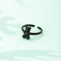 Wholesale Jewelry Cute Bear Alloy Enamel Plating Open Ring sku image 1