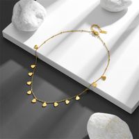 Titan Stahl 18 Karat Vergoldet Einfacher Stil Überzug Pentagramm Herzform Halskette main image 6