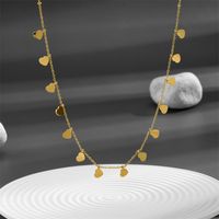 Titan Stahl 18 Karat Vergoldet Einfacher Stil Überzug Pentagramm Herzform Halskette main image 1