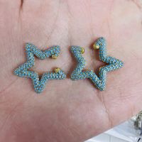 Wholesale Color Diamond Micro-inlaid Five-pointed Star Ear Clip Nihaojewelry sku image 11